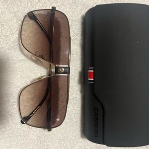 Carrera Gold Sunglasses with Black Case